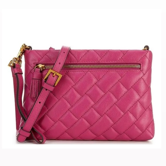 NWT Antonio Melani Casey Pink Quilted Crossbody Bag - Picture 3 of 8